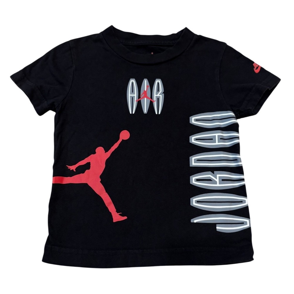 Jordan T-Shirt Boys 2T Black Red Jumpman Graphic Short Sleeve Tee